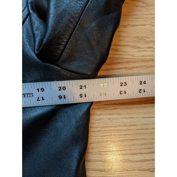 Womens Pelle Studio Genuine Leather Jacket Size XL Black Logo - Picture 11 of 12